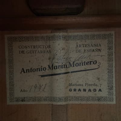 Guitare classique Antonio Marin Montero 1a + micro BBand 1971 naturel image 4