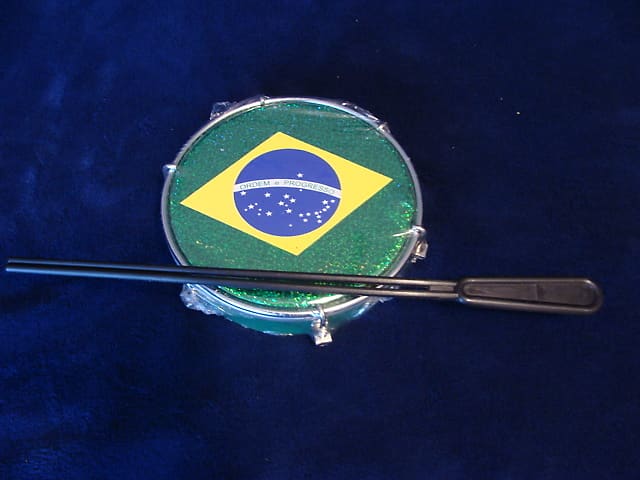 6" Brazilian Blue Tamborim Handmade Professional tambourine  Carnaval and Samba image 1