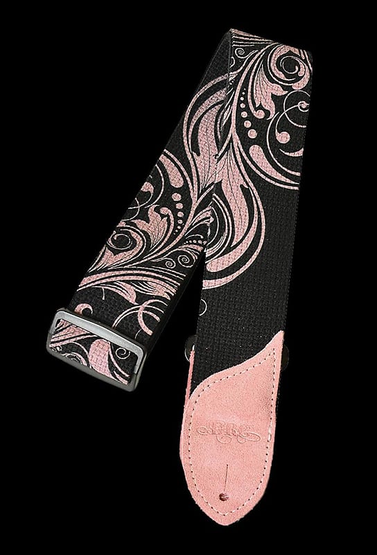 DAISY ROCK DRS12 pink blossom cotton guitar strap NEW image 1