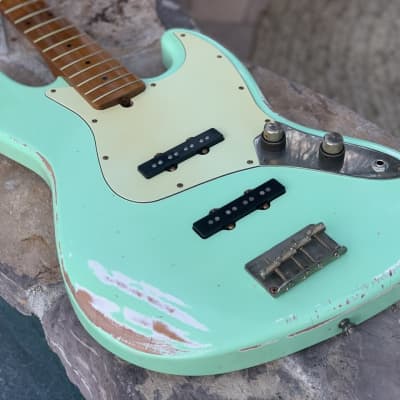 Real Life Relics Custom Shop Fully Loaded Bass Body Aged Seafoam Green image 8
