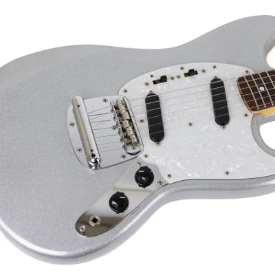 99-'02 Fender Mustang C.I.J Refinished in Silver Sparkle