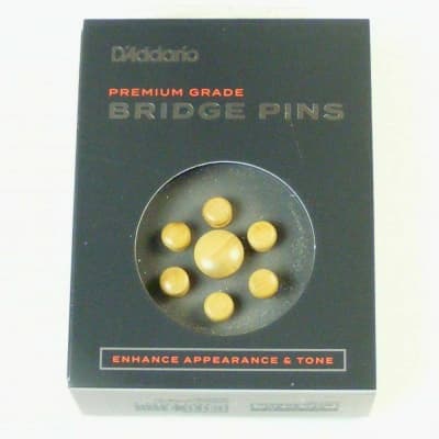 D'Addario PWPS6 Set of 7 Boxwood Bridge Pins, Plus 1 End Pin image 2