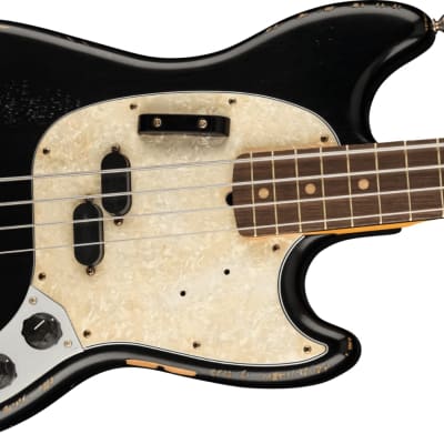 Fender JMJ Road Worn Mustang Bass - Black image 6