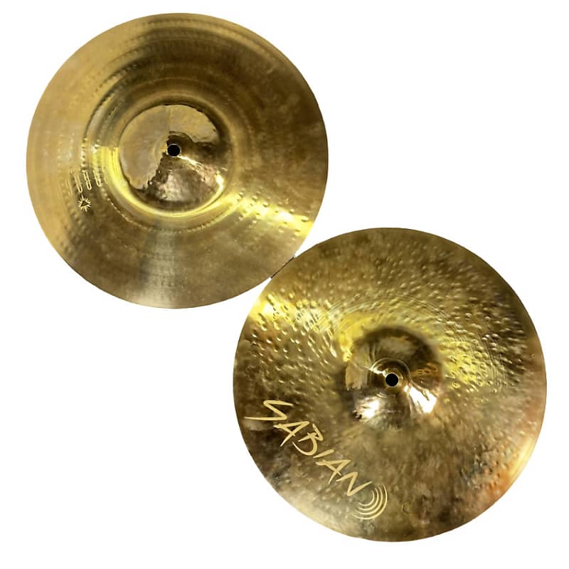 Used Sabian Paragon Hi Hat Cymbals Brilliant 13" Very Good Reverb