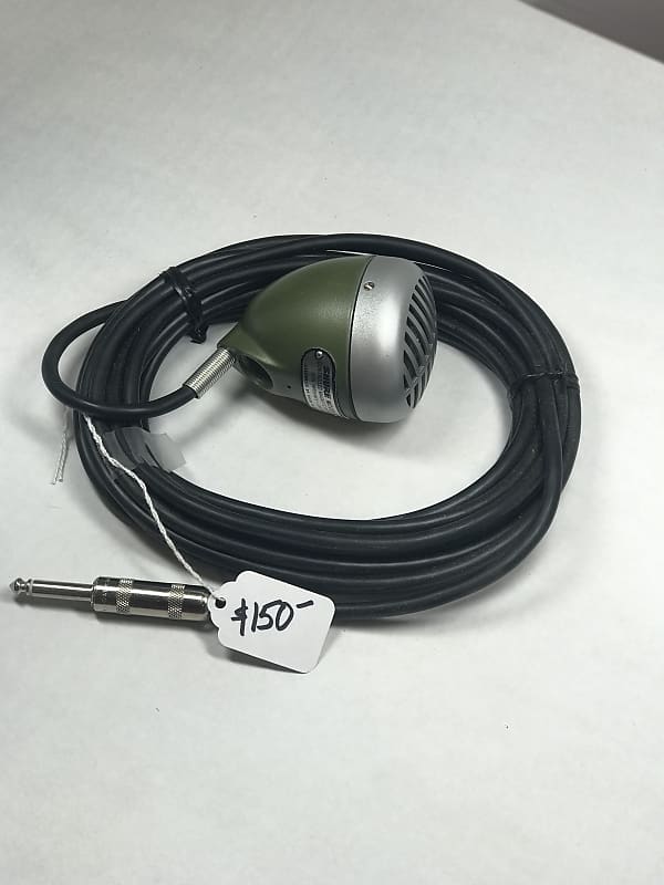 SHURE 520D NEW dual-impedance CONTROLLED MAGNETIC “Green Bullet” Early 80’s  - All metal case green and satin silver