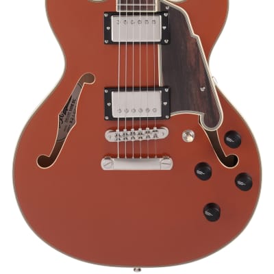 D'Angelico Deluxe Mini DC Limited Edition Semi-hollowbody Electric Guitar - Rust image 1