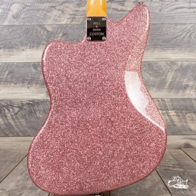 Bell & Hern Custom JazzCaster Finished in "Cousin Strawberry" Sparkle image 9