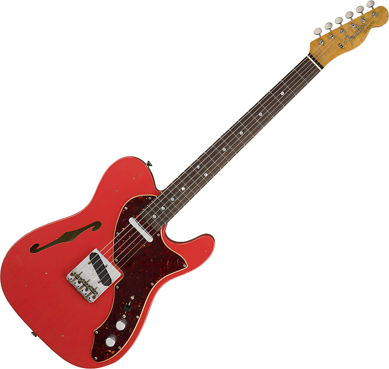 Fender Custom Shop '60s Tele Thinline Ltd - Journeyman Relic Fiesta Red image 1
