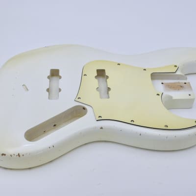 BloomDoom Nitro Lacquer Aged Relic Olympic White J-Style Bass Vintage Custom Guitar Body image 7