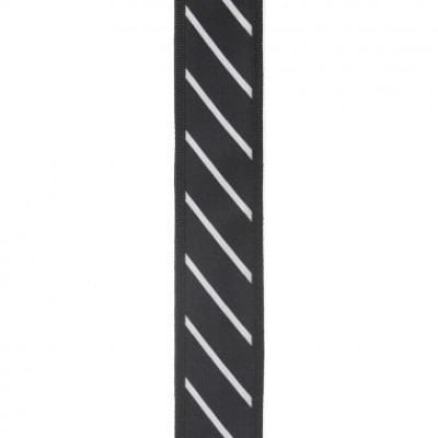 D'Addario T20W1409 Woven Guitar Strap, Tie Stripes, White & Black image 3