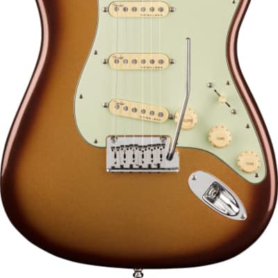 Fender American Ultra Stratocaster Electric Guitar. Maple FB, Mocha Burst image 3
