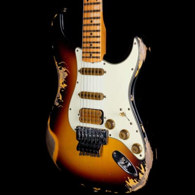 Fender Custom Shop Alley Cat Stratocaster Heavy Relic HSS Floyd Rose Maple Board 3-Tone Sunburst image 1