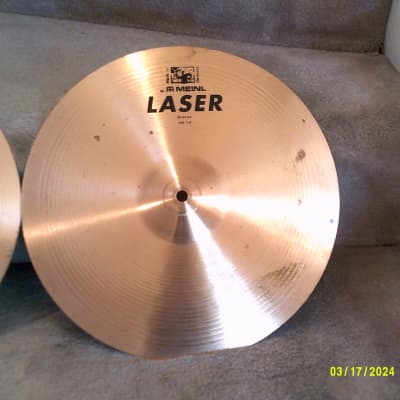 Meinl Laser Series 14 Inch Hi Hat Cymbals, Excellent Condition, Nice Low-Cost Hats! image 3