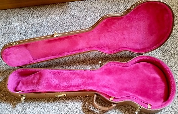 Gibson Les Paul Brown Tolex Pink Fur Vintage Hard Case w Interior Pink Liner