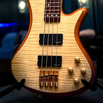 SX SWB1 Active Bass Guitar in Natural | Reverb