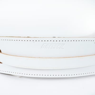 Gretsch Limited Edition Vintage Style Leather Guitar Strap White image 4