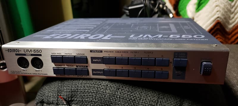 Roland Edirol UM-550 5in/5out USB Midi Interface Patcher w/Adapter & 4 Hosa  Patch Cords!