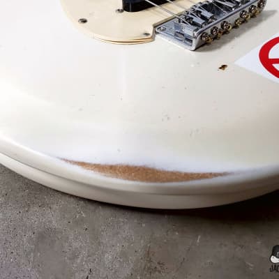 Jack's Guitarcheology "The Stratocrapper" Toilet Seat Electric Guitar (2021, Oly. White Relic) image 10