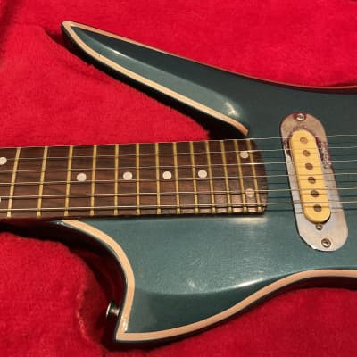 Vintage 1980s Mako Teisco Heavy Metal Guitar Black Well Made
