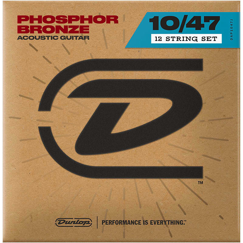 Dunlop Acoustic Phosphor Bronze 12-String Guitar Strings 10-47, DAP1047J image 1