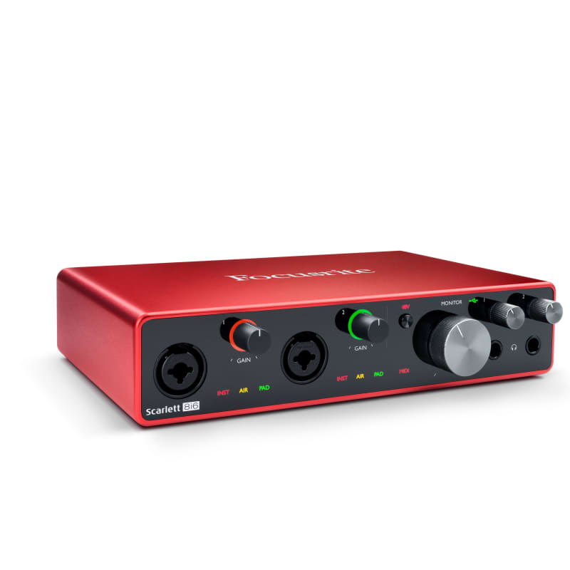 Focusrite Scarlett Solo Studio 3rd Gen USB Recording Bundle - Red / Black -  815301005223