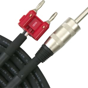 Live Wire S12BQ10-LW Elite 12 Gauge 1/4" TS to Banana Speaker Cable - 10'