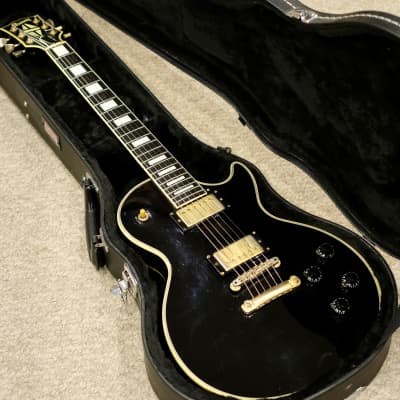 1980's Burny RLC-60 Les Paul Custom - One Piece Top - 8lbs | Reverb