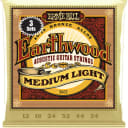 3 Pack Ernie Ball Earthwood Medium-Light 80/20 Bronze Acoustic Guitar Strings, 12-54 (2003)
