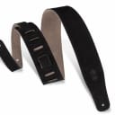 Levys 2 1/2'' Suede Guitar Strap With Suede Backing, Blk