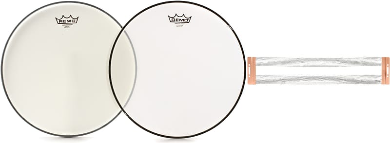 Remo Ambassador Coated 2-piece Snare Drum Propack - 14 inch  Bundle with Puresound E1416 14" 16-strand Equalizer Series Snare Wire image 1