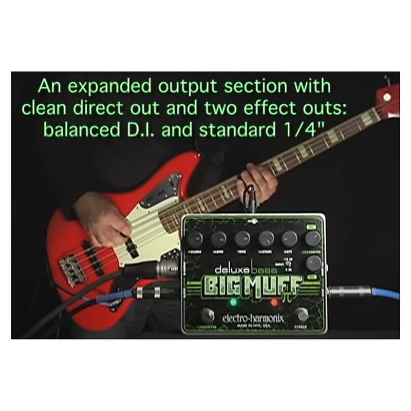 Electro-Harmonix Deluxe Bass Big Muff Pi Fuzz Pedal for Bass with 