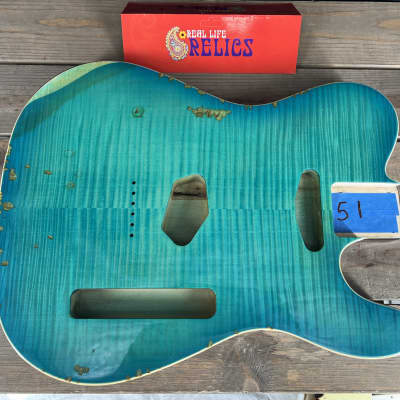Real Life Relics Tele® Body Top Bound Aged Caribbean Blue Burst image 2