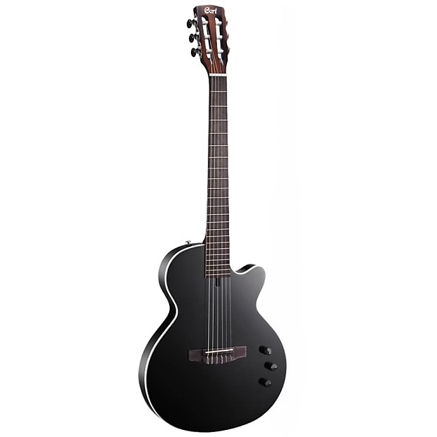 Cort Sunset Nylectric BK Semi-Hollow Classical Black image 1