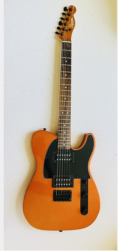 Squier Affinity Telecaster HH Guitar with Matching Headstock 2020 - 2021 - Metallic Orange image 1