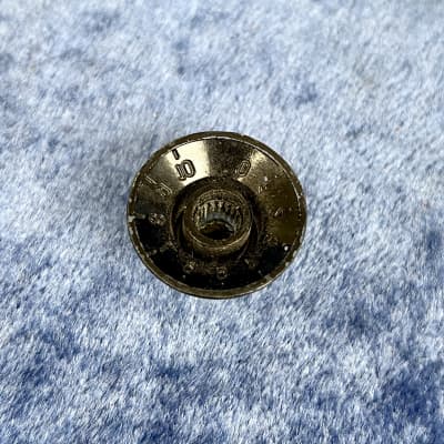 1960's Gibson Black Reflector Guitar  Knob  "No Tone-Volume"  Cracked but Functional (SG-LP-335) image 10