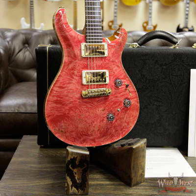 PRS Private Stock #8131 Custom 24 Piezo P24 Roasted Flame Maple Brazilian Rosewood Board Bonnie Pink image 13