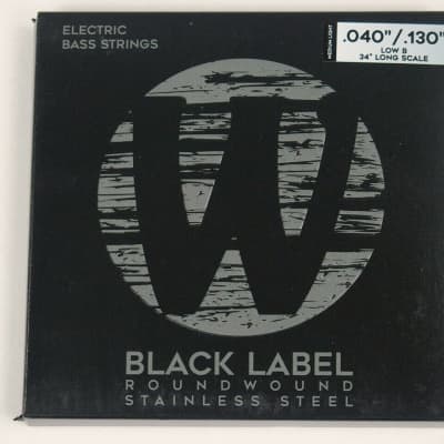 Warwick Black Label 5 String Bass Long Scale Roundwound Strings Pack Set 40-130 image 1