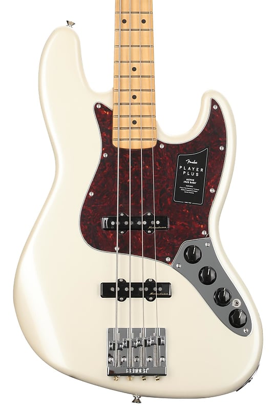 Fender Player Plus Active Jazz Bass - Olympic Pearl with Maple Fingerboard image 1