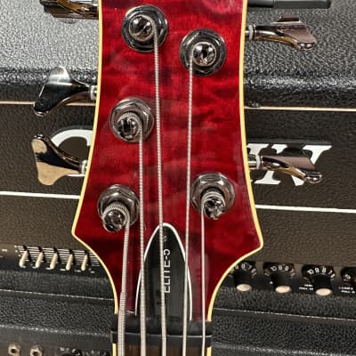 Schecter Diamond Series Elite-5 Active 5-String Bass Neck Thru Flame Cherry image 4