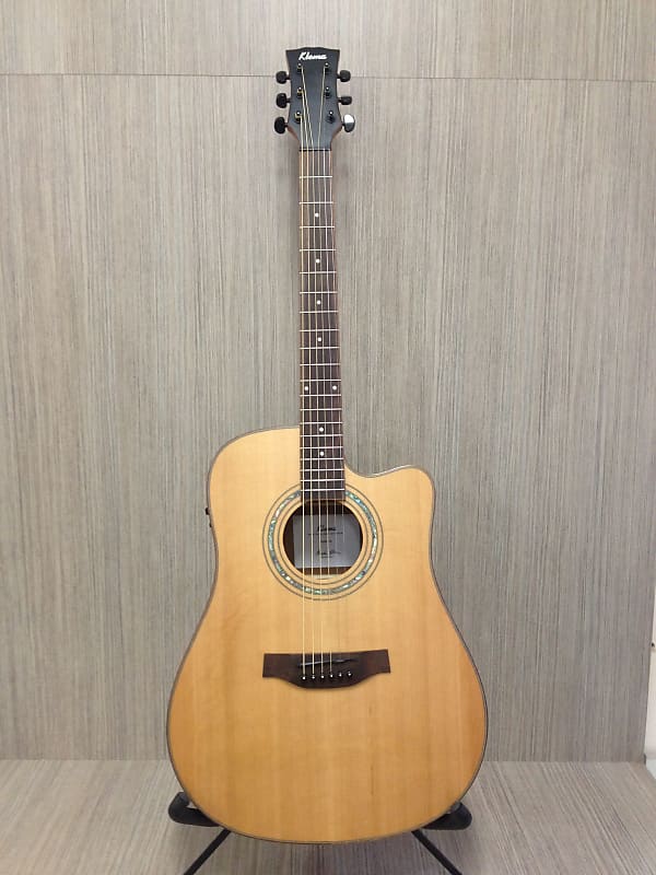 Klema K300DC-CE Satin / Natural Solid Cedar Top,Dreadnought Acoustic Guitar,Cutaway,EQ+ Gig Bag image 1