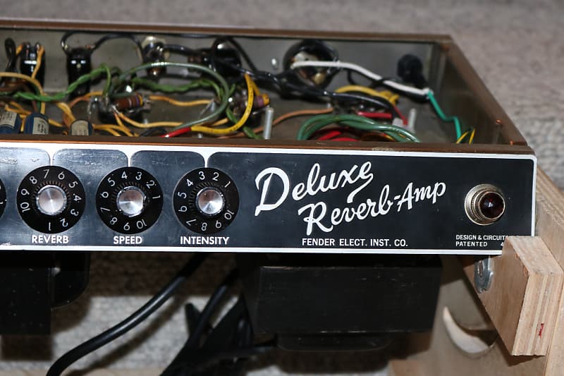 Vintage Original 1965 Fender Blackface Deluxe Reverb Chassis | Reverb