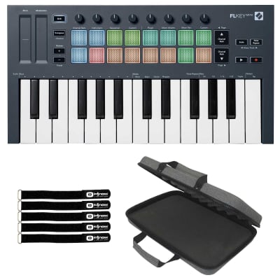 Novation FLkey Mini Compact 25-Mini-Key MIDI Keyboard Controller w Case