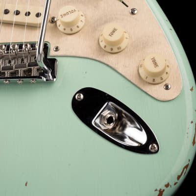 Fender Custom Shop Roasted 1960 Stratocaster Relic Birdseye Maple Aged Surf Green image 8