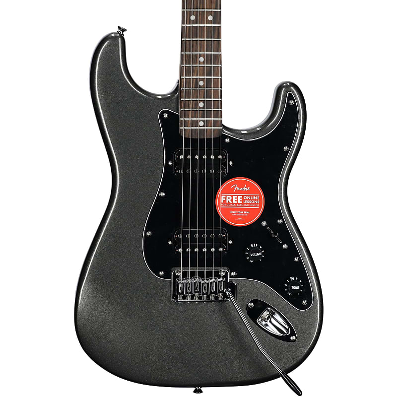 Squier Affinity Stratocaster HH Electric Guitar,  Laurel Fingerboard, Charcoal Frost image 1