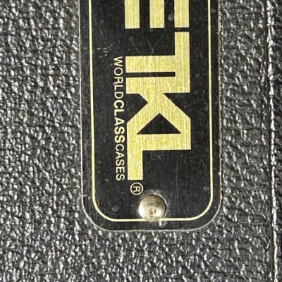 TKL ES-335 Style Hardshell Guitar Case - Black/Grey Fur image 5