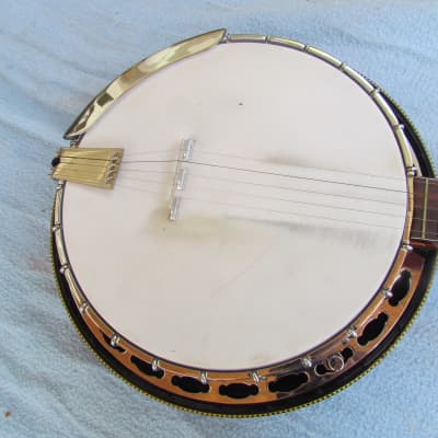 1970's Kasuga 5 String Banjo Masterclone Made In Japan Bluegrass Banjo With Original Case & Strings & Strap image 6