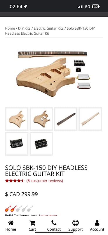 Solo SBK-150 DIY Headless Electric Guitar Kit