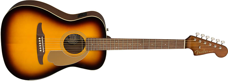 Fender California Series Malibu Player Acoustic Electric Guitar in Sunburst image 1
