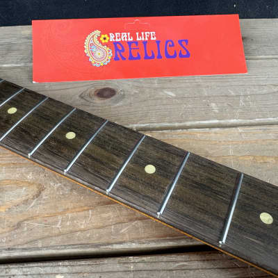 Real Life Relics Nitro Roasted Curly Flame Maple Stratocaster® Style Neck Rosewood 22 Stainless Steel Frets SMRF22SS #4 image 3