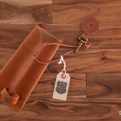 TACKLE HI-HAT LEATHER DRUM STICK HOLDER, SADDLE TAN image 2